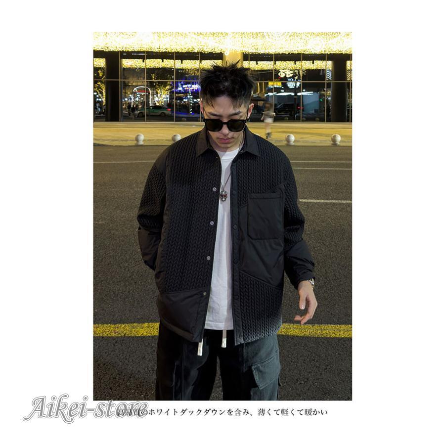 ダウンジャケット メンズ キルティングジャケット ダウン入れ お洒落 軽薄 冬ジャケット 暖かい 防寒 防風 ジャケット 折り襟 スナップボタン 男性