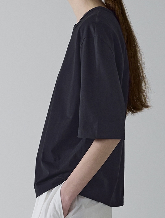 ファサードパターン Cotton Regular T-shirt Blue Charcoal ファサードパターン Cotton Regular T-shirt Blue Charcoal