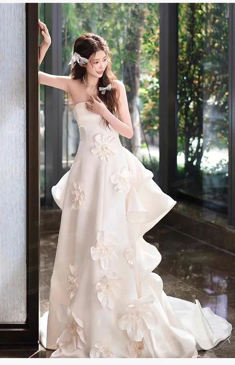 ウェディングドレス 白 結婚式 花嫁 サイズオーダーメイド可能 成人式 お呼ばれ ウェディング 演奏会 二次会 パーティードレス 前撮り ワンピース ロングドレス 3 ウェディングドレス 白 結婚式 花嫁 サイズオーダーメイド可能 成人式 お呼ばれ ウェディング 演奏会 二次会 パーティードレス 前撮り ワンピース ロングドレス 3