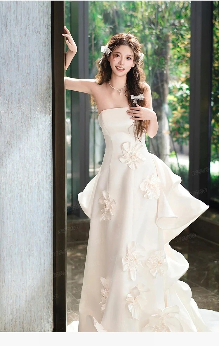 ウェディングドレス 白 結婚式 花嫁 サイズオーダーメイド可能 成人式 お呼ばれ ウェディング 演奏会 二次会 パーティードレス 前撮り ワンピース ロングドレス 3 ウェディングドレス 白 結婚式 花嫁 サイズオーダーメイド可能 成人式 お呼ばれ ウェディング 演奏会 二次会 パーティードレス 前撮り ワンピース ロングドレス 3