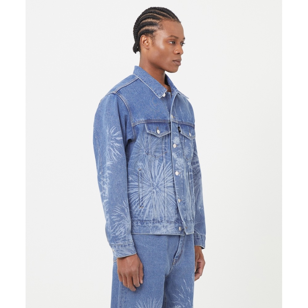 LMC レーザー ファイアワーク デニム ジャケット ブルー