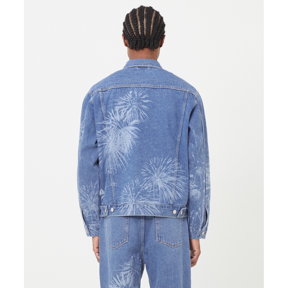 LMC レーザー ファイアワーク デニム ジャケット ブルー