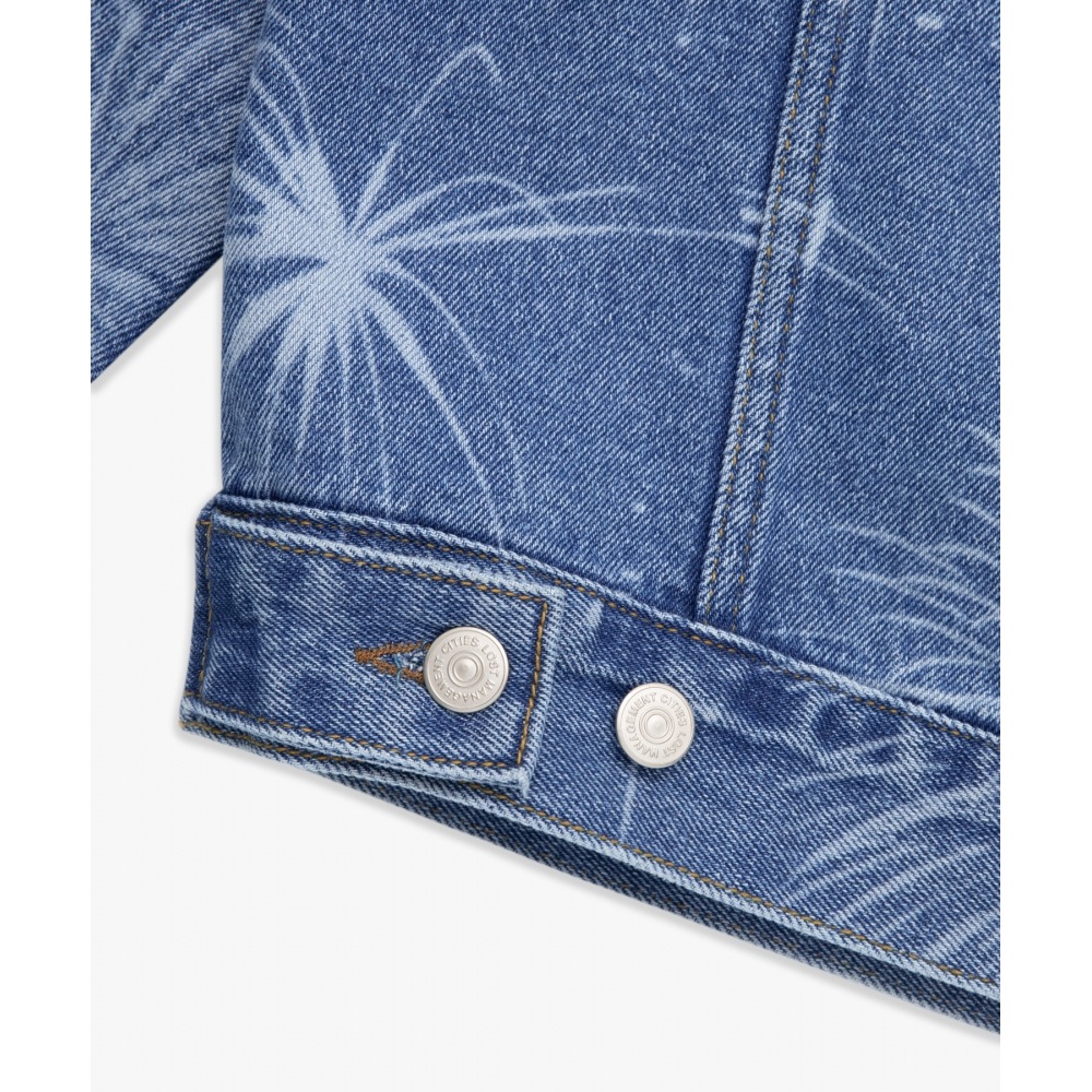 LMC レーザー ファイアワーク デニム ジャケット ブルー