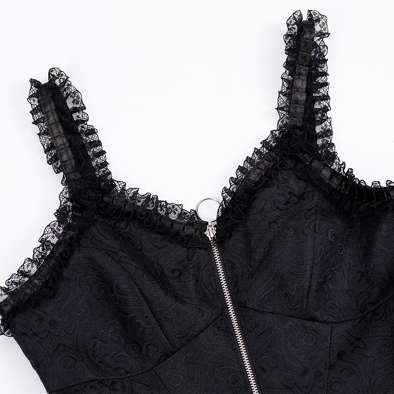 ゴスロリ ワンピース キャミソールワンピース パンク系ファッション ドレス ハロウィン コスプレ キャミワンピ 黒色ロリータワンピース コスチューム jsk ゴスロリ ワンピース キャミソールワンピース パンク系ファッション ドレス ハロウィン コスプレ キャミワンピ 黒色ロリータワンピース コスチューム jsk