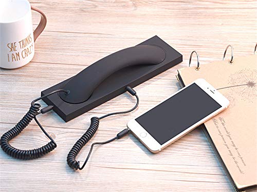 Berfea ファッションレトロ携帯電話のヘッドセット3.5ミリメートルマイク防止放射線スマホ受話器 Berfea ファッションレトロ携帯電話のヘッドセット3.5ミリメートルマイク防止放射線スマホ受話器