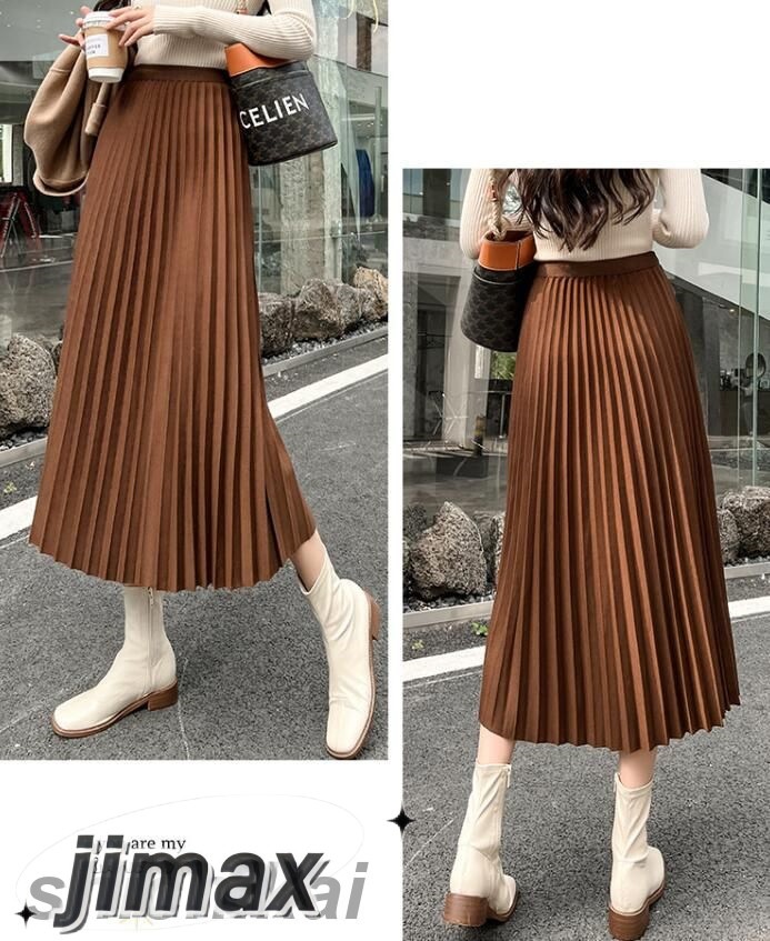 ロングスカート 秋冬 プリーツスカート 黒 レディース 大きいサイズ 秋 ミディ丈 ゆるスカート フレア Aラインスカート 秋物 フレアスカート 暖かい 冬 プリーツ裾 20代 30代 40代 美脚