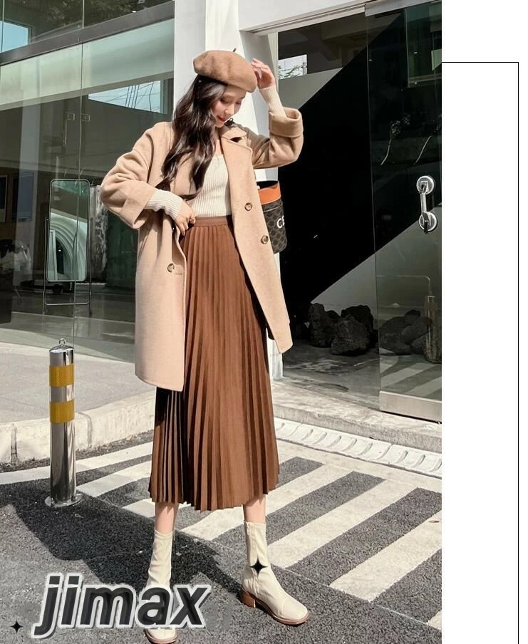 ロングスカート 秋冬 プリーツスカート 黒 レディース 大きいサイズ 秋 ミディ丈 ゆるスカート フレア Aラインスカート 秋物 フレアスカート 暖かい 冬 プリーツ裾 20代 30代 40代 美脚