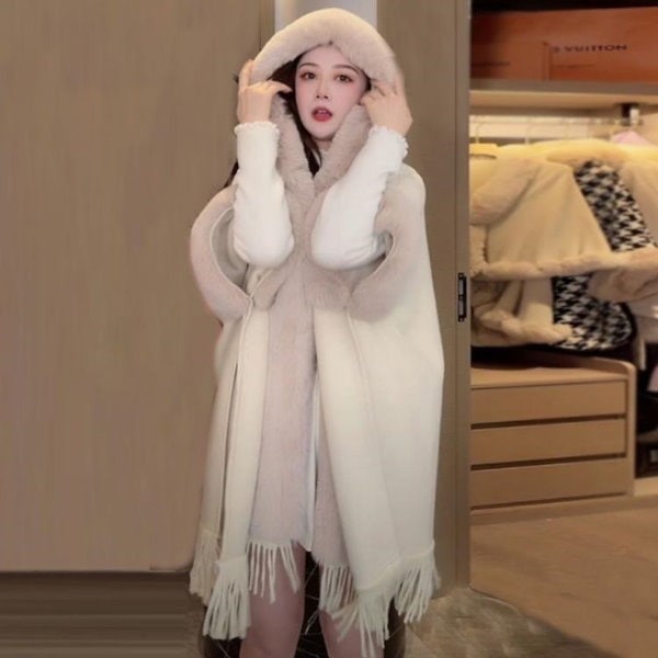 Qoo10] 大人の魅力 コート ケープ 秋冬 羽織