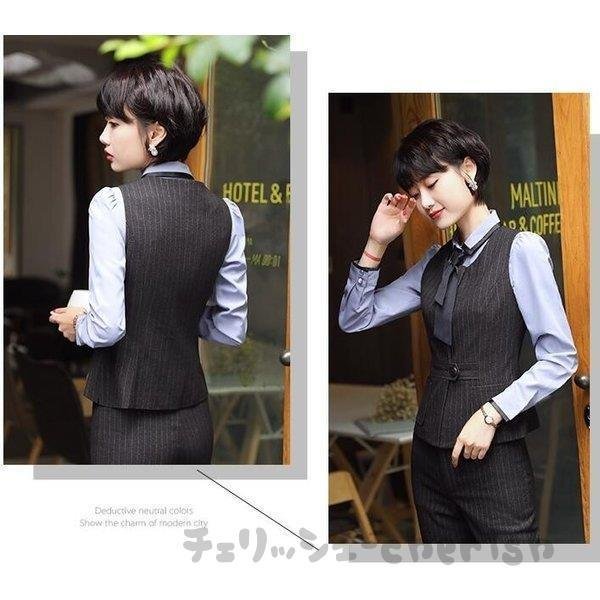 レディースパンツスーツビジネススーツスカートベストセット事務員ストライプOL通勤通勤結婚式入学式入園 レディースパンツスーツビジネススーツスカートベストセット事務員ストライプOL通勤通勤結婚式入学式入園