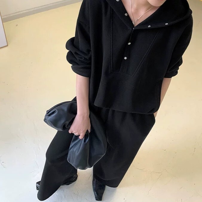 トップス ボトムス セットアップ パーカー トレーナー ワイドパンツ ストレートパンツ 袖あり 長袖 ストレート ワイド Iライン フード付き かわいい 大人可愛い きれいめ シンプル カジュアル