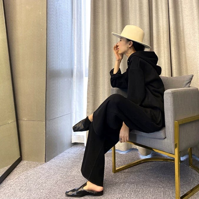 トップス ボトムス セットアップ パーカー トレーナー ワイドパンツ ストレートパンツ 袖あり 長袖 ストレート ワイド Iライン フード付き かわいい 大人可愛い きれいめ シンプル カジュアル