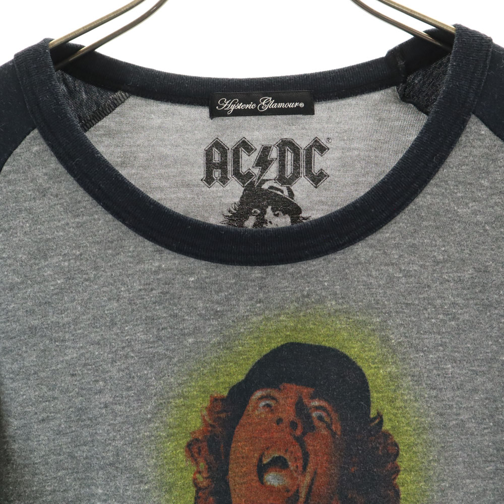 日本製 7分袖 ラグラン Tシャツ F グレー系 ロンT レディース