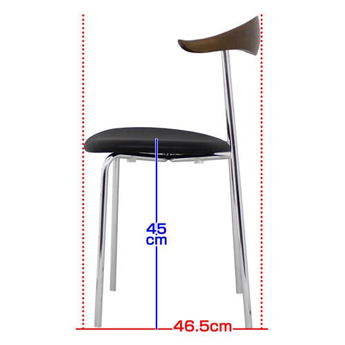 ダイニングチェア 椅子 おしゃれ ブルホーンチェア ハンスJウェグナー ブラウン レザー 完成品 チェア いす イス 座面高さ45cm