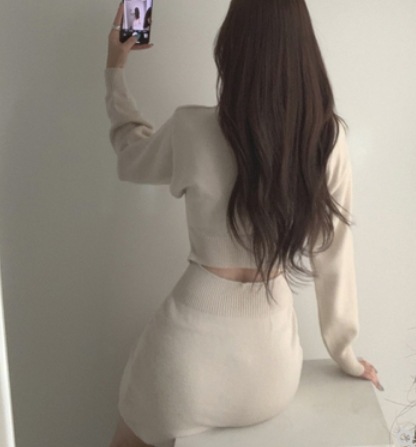 ざっくりニットワンピース ワンピース ニット ミニ ミニ丈 膝上 袖あり 長袖 ラウンドネック ざっくりニットワンピース ワンピース ニット ミニ ミニ丈 膝上 袖あり 長袖 ラウンドネック