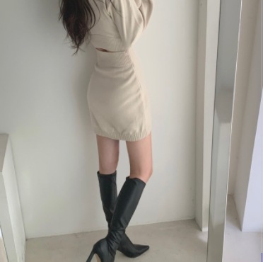 ざっくりニットワンピース ワンピース ニット ミニ ミニ丈 膝上 袖あり 長袖 ラウンドネック ざっくりニットワンピース ワンピース ニット ミニ ミニ丈 膝上 袖あり 長袖 ラウンドネック