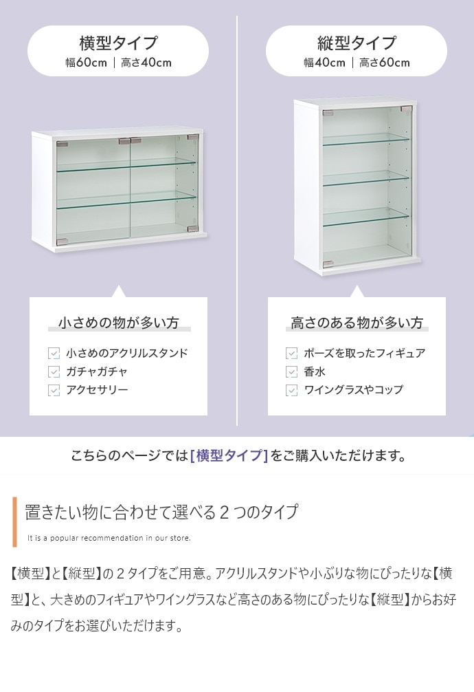 卓上 コレクションケース 60x40cm ガラス扉 ショーケース