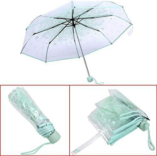 【20%OFFクーポン~】折りたたみ傘 三段 透明傘 桜柄 ポータブル 頑丈な8本骨 梅雨対策 耐風撥水 持ちやすい 手動開閉 桜吹雪 おしゃれ レディース グリーン 【20%OFFクーポン~】折りたたみ傘 三段 透明傘 桜柄 ポータブル 頑丈な8本骨 梅雨対策 耐風撥水 持ちやすい 手動開閉 桜吹雪 おしゃれ レディース グリーン