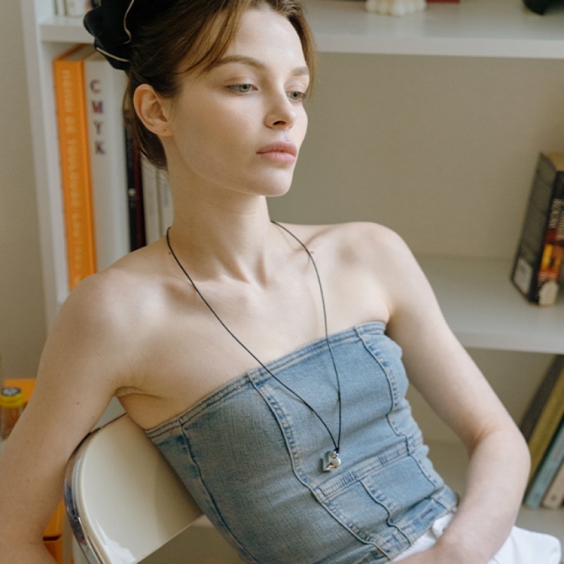 HAS HA049 ボリュームハートロングネックレス シルバーオー HAS HA049 ボリュームハートロングネックレス シルバーオー