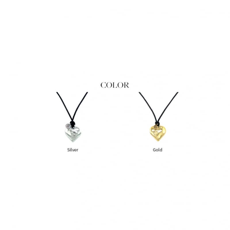 HAS HA049 ボリュームハートロングネックレス シルバーオー HAS HA049 ボリュームハートロングネックレス シルバーオー