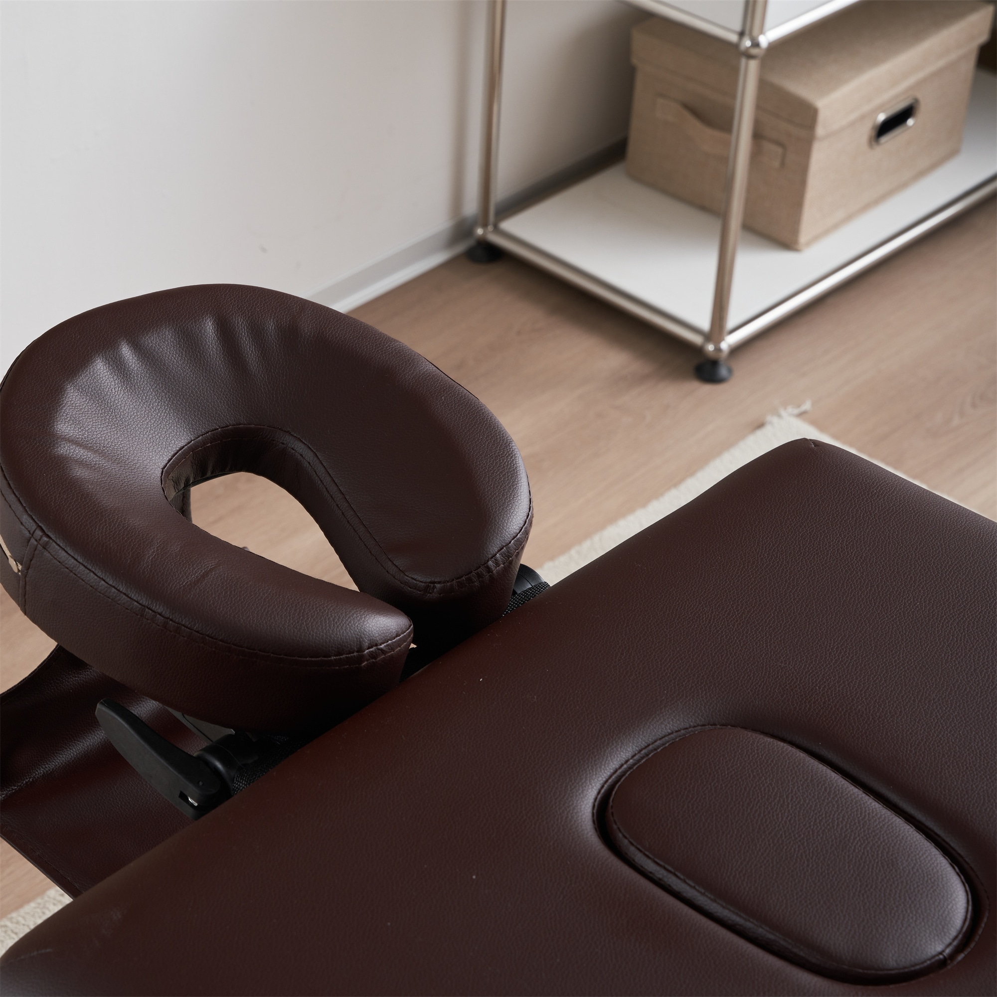 プラスサイズ】【人気商品】【グレー】マッサージベッド折りたたみ施術