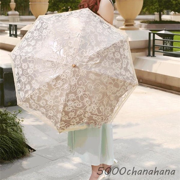 雨傘 兼 日傘 未使用 雨傘兼日傘アート風デザイン 白 緑 ピンク