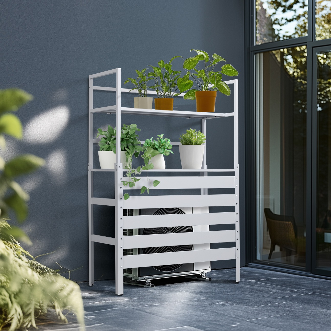 【国内発送.送.料.無.料!】エアコン室外機カバー 収納ラック 雨風に強い 日よけ 棚 収納 ラック 室外機カバー ワイド 目隠し ベランダ 庭 屋外 雪 除け おしゃれ【ホワイト】 【国内発送.送.料.無.料!】エアコン室外機カバー 収納ラック 雨風に強い 日よけ 棚 収納 ラック 室外機カバー ワイド 目隠し ベランダ 庭 屋外 雪 除け おしゃれ【ホワイト】