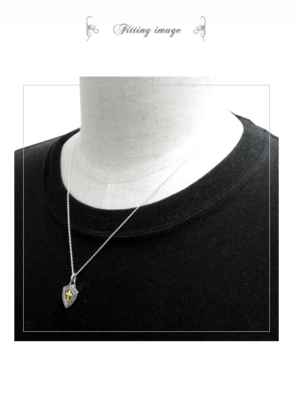 シールド&クロス シルバー ネックレス メンズ 首飾り シルバー925 盾 十字架 シールド&クロス シルバー ネックレス メンズ 首飾り シルバー925 盾 十字架