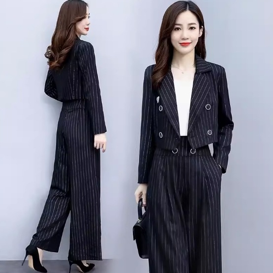 ジャケット パンツ ボトムス セットアップ レディース 上下セット ストレートパンツ ワイドパンツ 長袖 Vネック 襟付き ワイド ストレート ポケット ハイウエスト きれいめ シンプル 上品