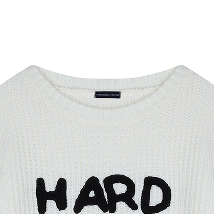 HARDCOREHAPPINESS 公式 ドローイング刺繍ニット セーター 韓国正規品 HARDCOREHAPPINESS 公式 ドローイング刺繍ニット セーター 韓国正規品