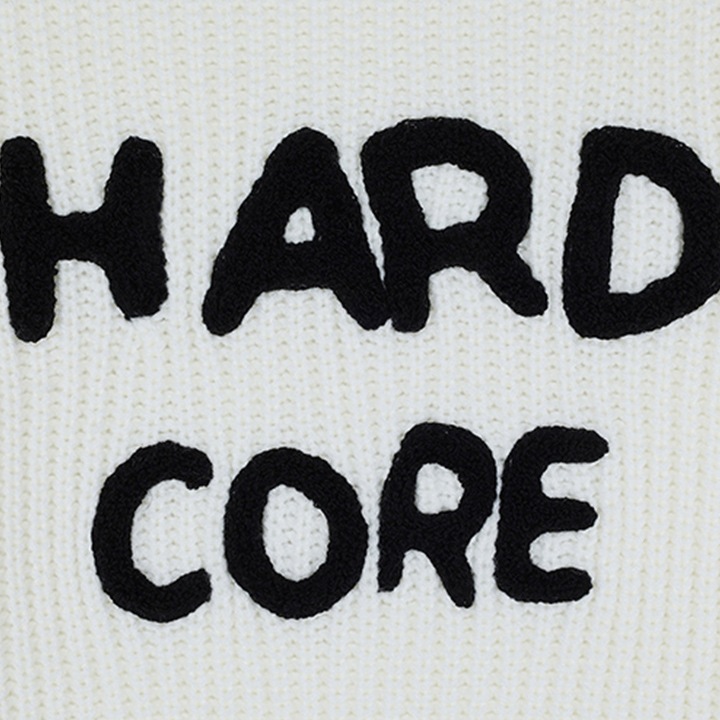 HARDCOREHAPPINESS 公式 ドローイング刺繍ニット セーター 韓国正規品 HARDCOREHAPPINESS 公式 ドローイング刺繍ニット セーター 韓国正規品
