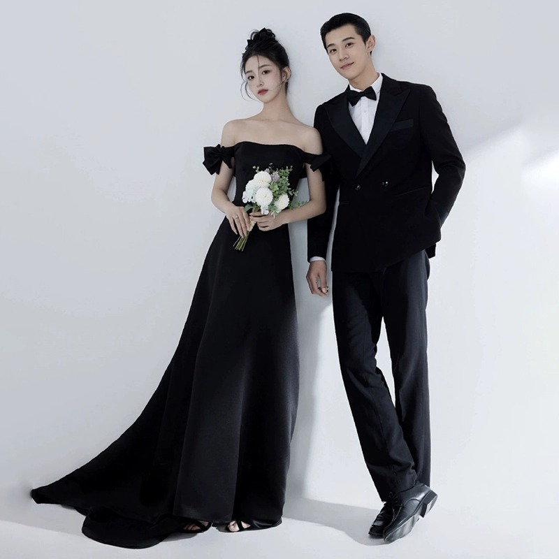 結婚式 二次会 花嫁 ドレス ワンピース ブラック 試着のみ パーティードレス人気 2024 新作 高級感 気質 ワンピース