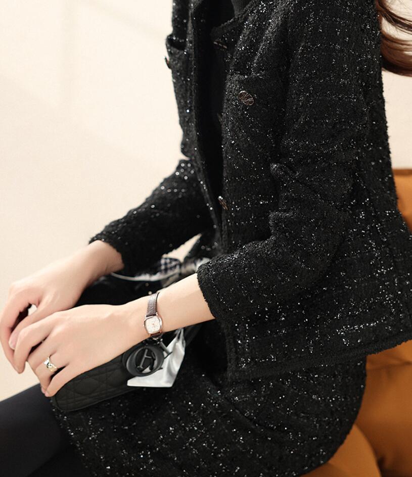 お見逃しなくレディーススーツ 高級感 秋冬 新着 エレガント ブラック エレガント 2点セット 上下セット セットアップ 上品 きれいめ ジャケット+スカート 通勤お出かけ カジュアル パーティー お お見逃しなくレディーススーツ 高級感 秋冬 新着 エレガント ブラック エレガント 2点セット 上下セット セットアップ 上品 きれいめ ジャケット+スカート 通勤お出かけ カジュアル パーティー お