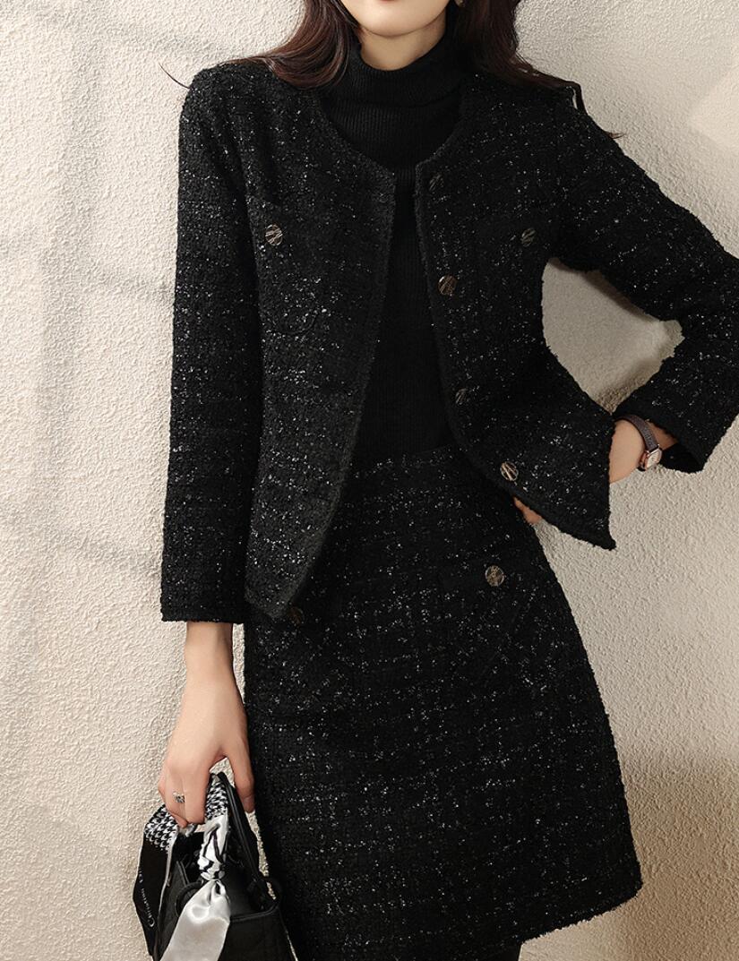 お見逃しなくレディーススーツ 高級感 秋冬 新着 エレガント ブラック エレガント 2点セット 上下セット セットアップ 上品 きれいめ ジャケット+スカート 通勤お出かけ カジュアル パーティー お お見逃しなくレディーススーツ 高級感 秋冬 新着 エレガント ブラック エレガント 2点セット 上下セット セットアップ 上品 きれいめ ジャケット+スカート 通勤お出かけ カジュアル パーティー お