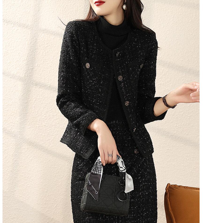 お見逃しなくレディーススーツ 高級感 秋冬 新着 エレガント ブラック エレガント 2点セット 上下セット セットアップ 上品 きれいめ ジャケット+スカート 通勤お出かけ カジュアル パーティー お お見逃しなくレディーススーツ 高級感 秋冬 新着 エレガント ブラック エレガント 2点セット 上下セット セットアップ 上品 きれいめ ジャケット+スカート 通勤お出かけ カジュアル パーティー お