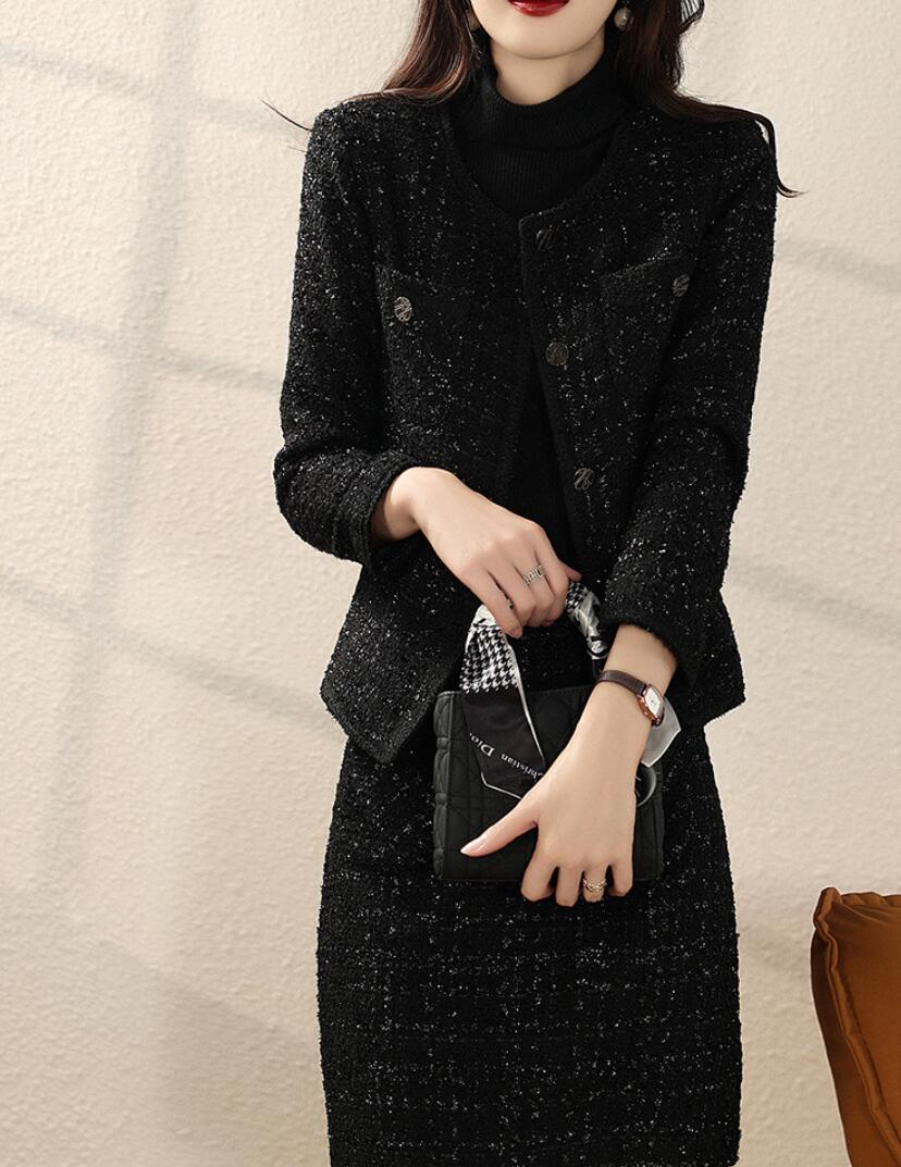 お見逃しなくレディーススーツ 高級感 秋冬 新着 エレガント ブラック エレガント 2点セット 上下セット セットアップ 上品 きれいめ ジャケット+スカート 通勤お出かけ カジュアル パーティー お お見逃しなくレディーススーツ 高級感 秋冬 新着 エレガント ブラック エレガント 2点セット 上下セット セットアップ 上品 きれいめ ジャケット+スカート 通勤お出かけ カジュアル パーティー お