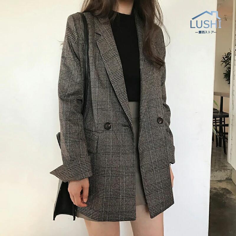 入荷 レディース ジャケット 大人 チェック柄 フォーマル オフィス カジュアル テーラードジャケット カジュアル アウター きれいめ 通勤