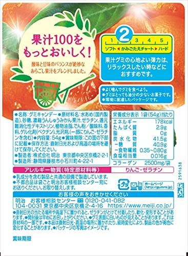 Qoo10] 明治 明治 果汁グミ温州みかん 54g*10袋