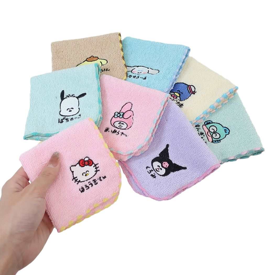 Qoo10] サンリオ ポチャッコ ミニタオル ワンポイント刺繍