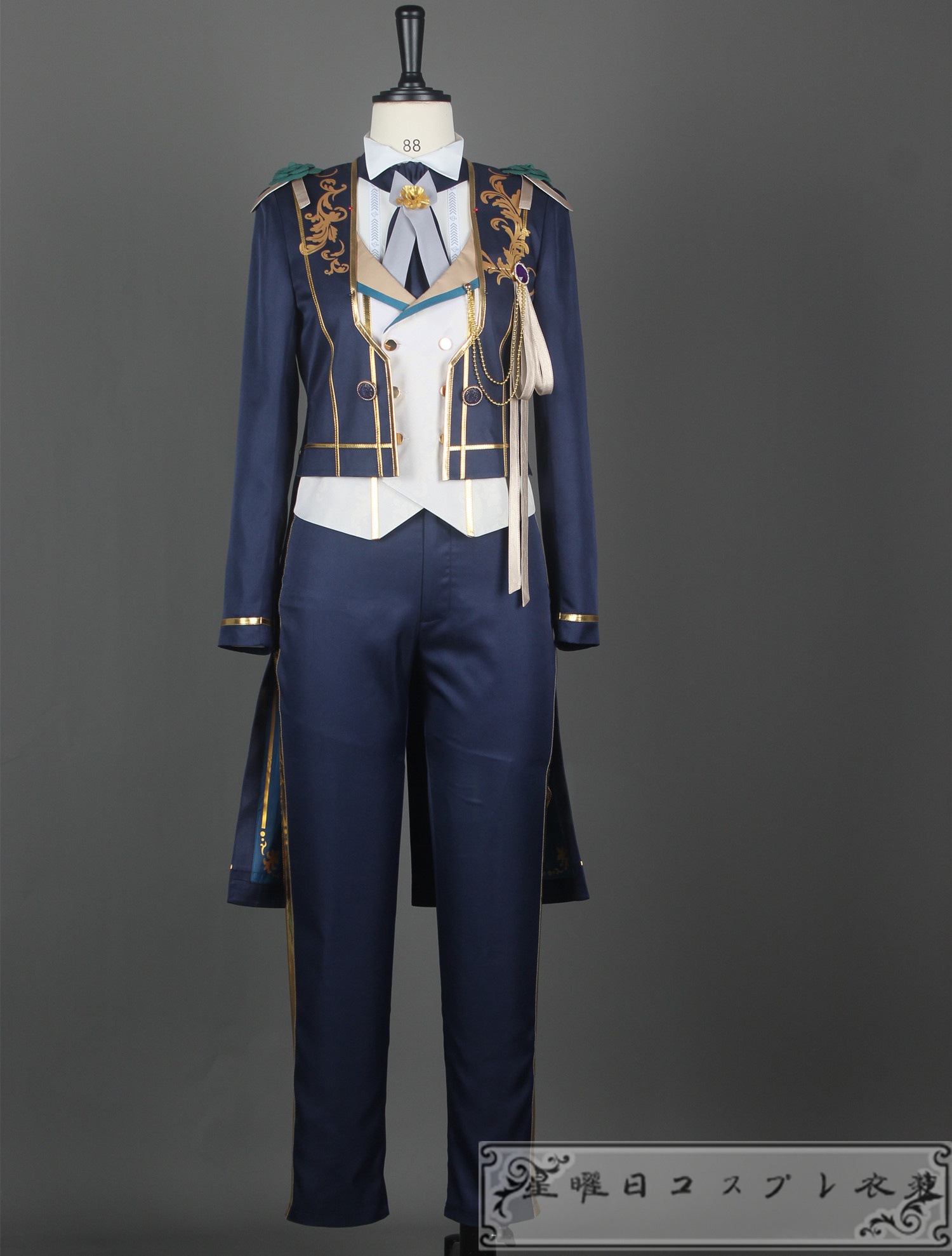 ES あんさんぶるスターズ フィーチャースカウト 弓弦編 才能開花後 ディープブルーヴァレット 伏見弓弦 MV衣装 コスプレ衣装 コスチューム