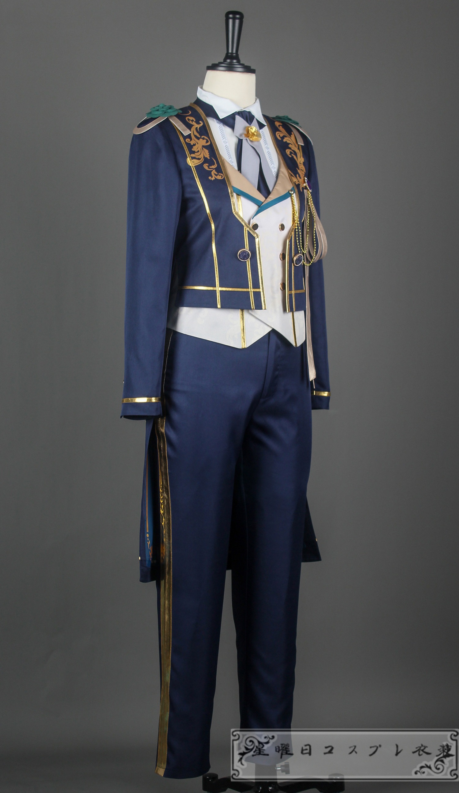 ES あんさんぶるスターズ フィーチャースカウト 弓弦編 才能開花後 ディープブルーヴァレット 伏見弓弦 MV衣装 コスプレ衣装 コスチューム