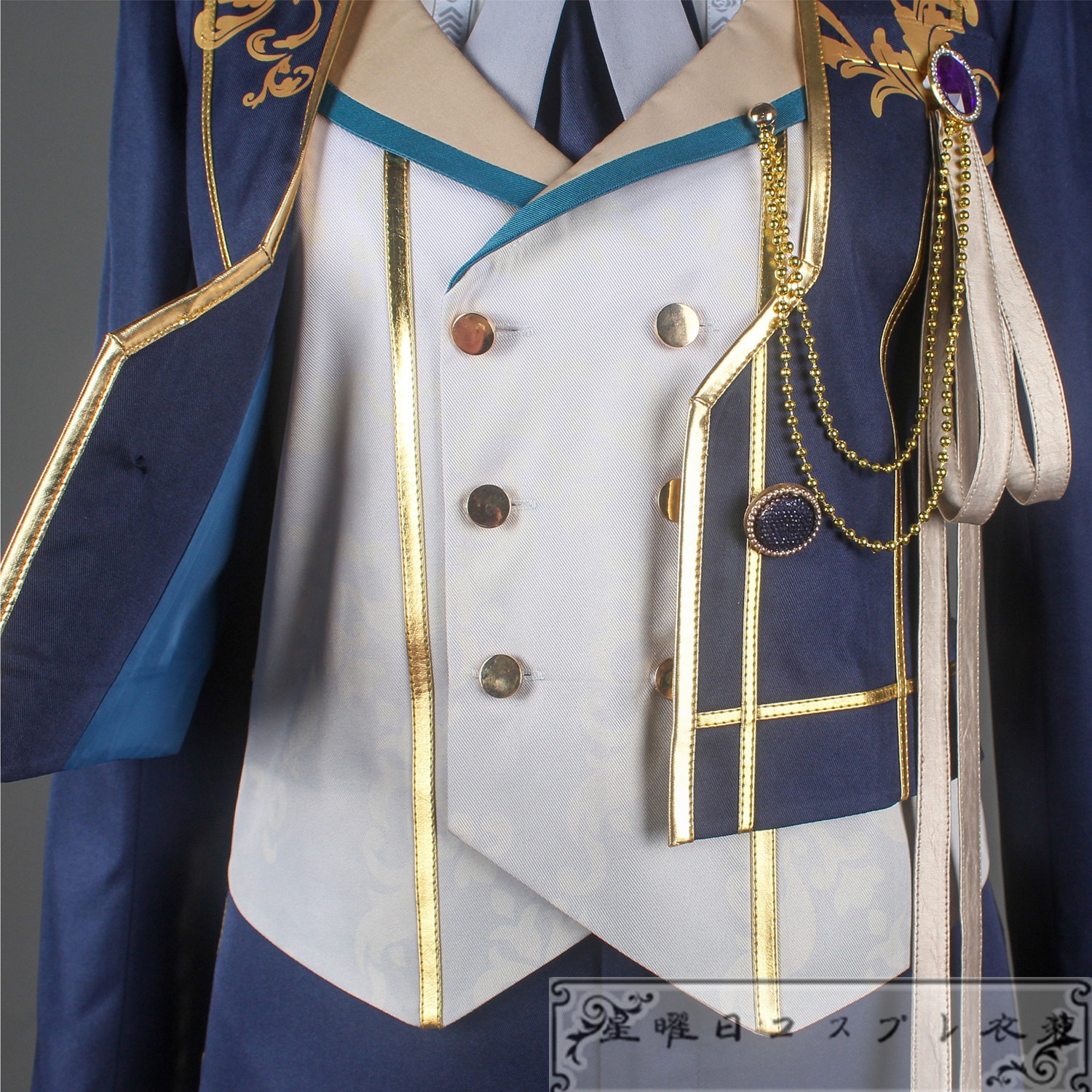 ES あんさんぶるスターズ フィーチャースカウト 弓弦編 才能開花後 ディープブルーヴァレット 伏見弓弦 MV衣装 コスプレ衣装 コスチューム