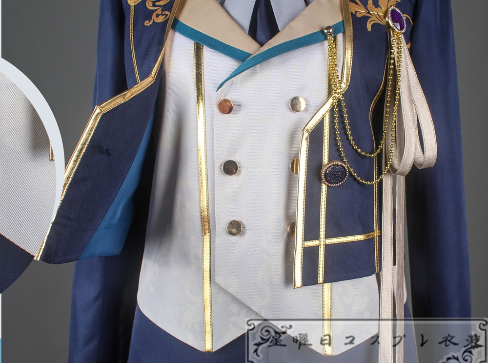 ES あんさんぶるスターズ フィーチャースカウト 弓弦編 才能開花後 ディープブルーヴァレット 伏見弓弦 MV衣装 コスプレ衣装 コスチューム