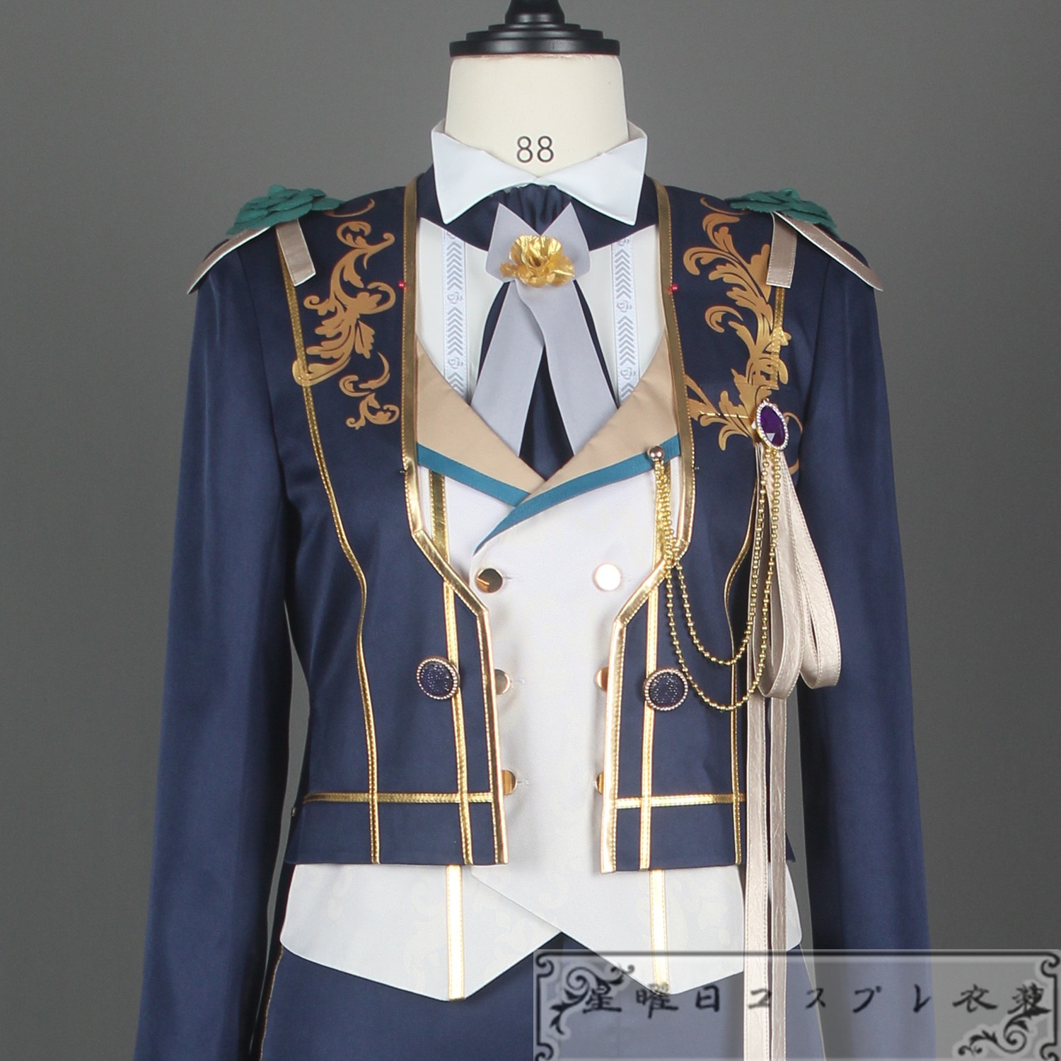 ES あんさんぶるスターズ フィーチャースカウト 弓弦編 才能開花後 ディープブルーヴァレット 伏見弓弦 MV衣装 コスプレ衣装 コスチューム