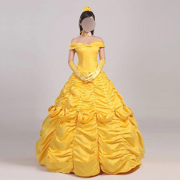ベル　コスプレ　ドレス Qoo10] 美女と野獣 ベル コスプレ 仮装 レディ