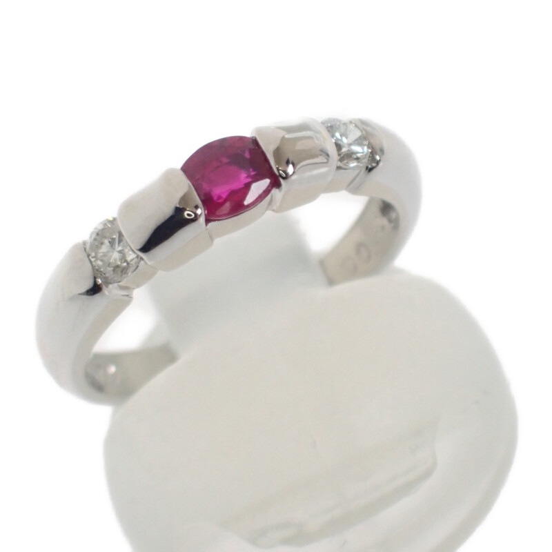 Pt900 R D デザインジュエリー リング Pt900プラチナ 10号 ルビー ダイヤモンド レディース【Aランク】 Pt900 R D デザインジュエリー リング Pt900プラチナ 10号 ルビー ダイヤモンド レディース【Aランク】
