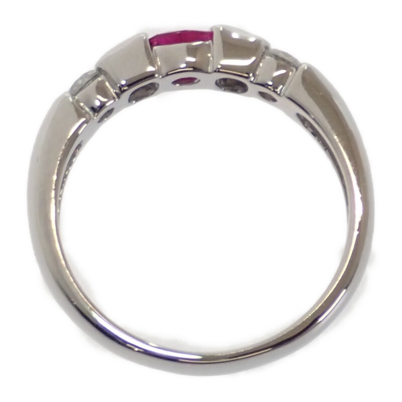 Pt900 R D デザインジュエリー リング Pt900プラチナ 10号 ルビー ダイヤモンド レディース【Aランク】 Pt900 R D デザインジュエリー リング Pt900プラチナ 10号 ルビー ダイヤモンド レディース【Aランク】