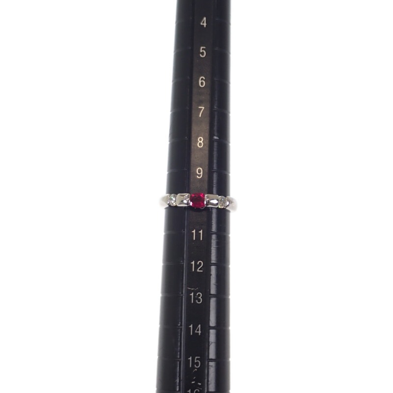 Pt900 R D デザインジュエリー リング Pt900プラチナ 10号 ルビー ダイヤモンド レディース【Aランク】 Pt900 R D デザインジュエリー リング Pt900プラチナ 10号 ルビー ダイヤモンド レディース【Aランク】