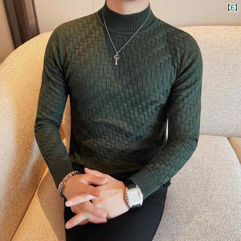 シャツ メンズ 秋 冬 セーター フェイク ツーピース セーター 無地 韓国 インナー セーター