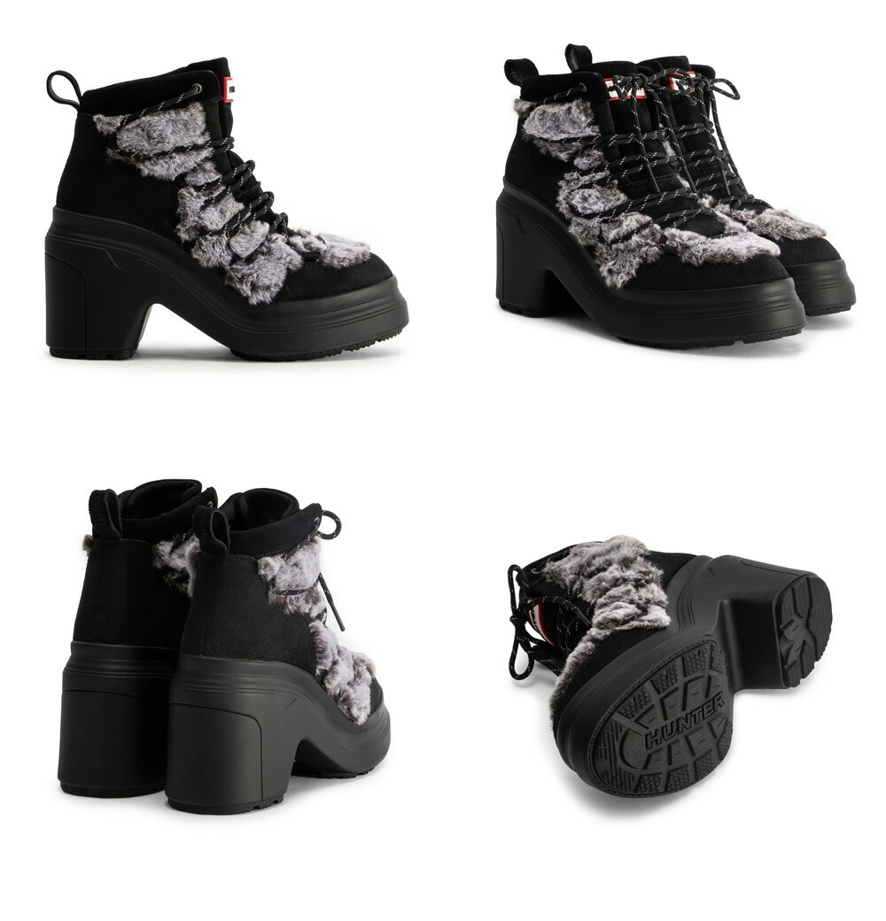HUNTER ブーツ レディース エクスプローラー アンクル レースアップ フォーファー ヒールブーツ WFP1107LPR ハンター 2023秋冬 W DISCOVERER ANKLE LACE F HUNTER ブーツ レディース エクスプローラー アンクル レースアップ フォーファー ヒールブーツ WFP1107LPR ハンター 2023秋冬 W DISCOVERER ANKLE LACE F