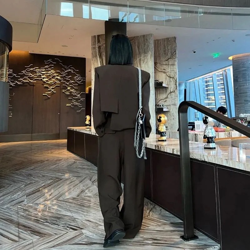 セットアップ 韓国ファッション おしゃれ イレギュラー スーツ ワイドパンツ セット 流行り 汎用性が高い 気質 着痩せ 質感 高級感 二点セット 母の日 セットアップ 韓国ファッション おしゃれ イレギュラー スーツ ワイドパンツ セット 流行り 汎用性が高い 気質 着痩せ 質感 高級感 二点セット 母の日